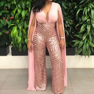 Cape Cocktail Jumpsuit